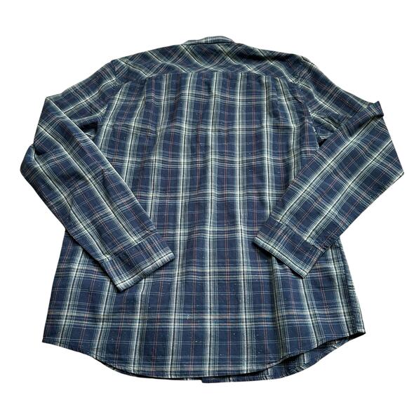 RVCA Blue Neps Plaid Long Sleeve Button Down Shirt Men’s Size Small NWT - Picture 2 of 7